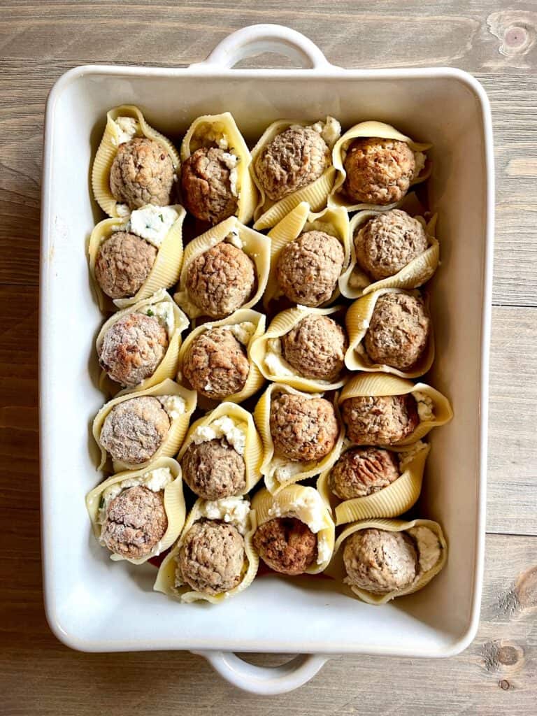 Meatball Stuffed Shells - Sugar & Snap Peas