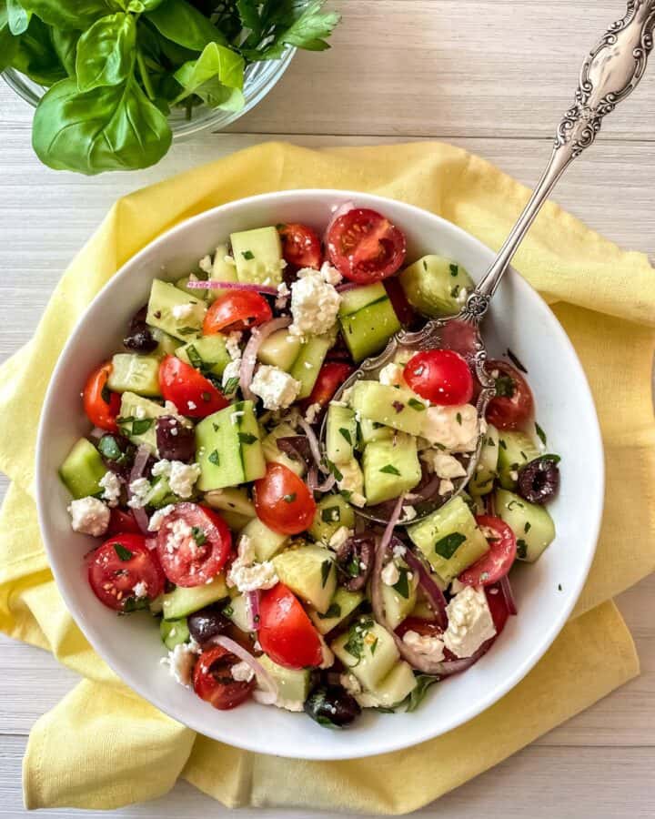 Mediterranean Cucumber Tomato Salad