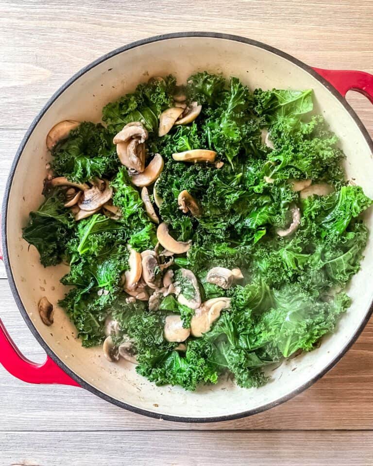Sautéed Kale and Mushrooms Sugar & Snap Peas