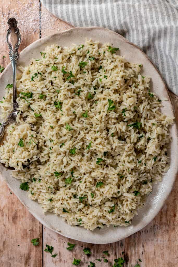 Garlic Basmati Rice Sugar & Snap Peas