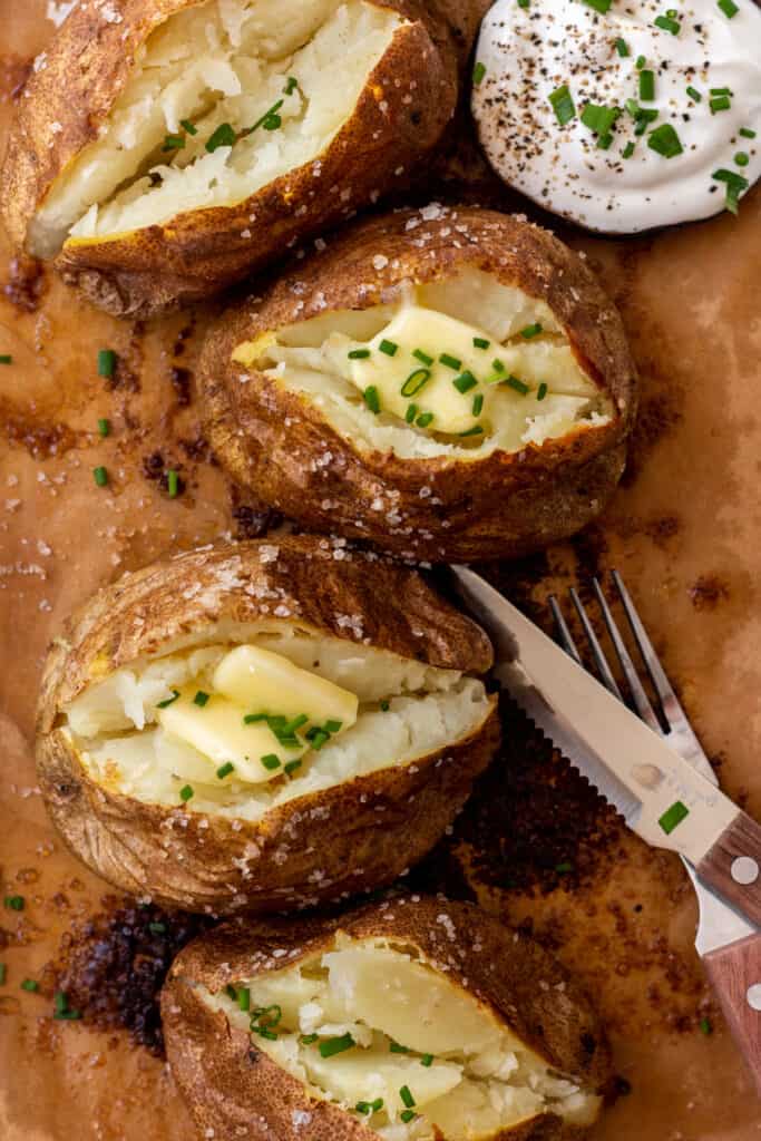 Perfect Baked Potato (without foil) Sugar & Snap Peas