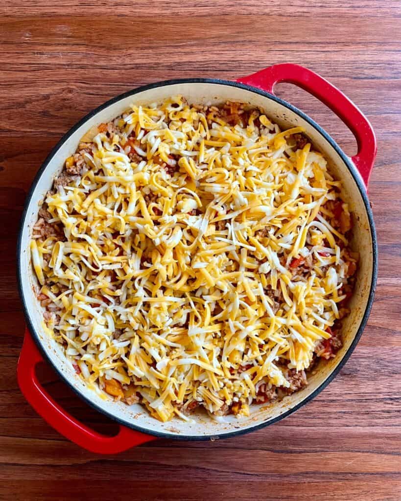 Stuffed Pepper Skillet with Panko Topping - Sugar & Snap Peas